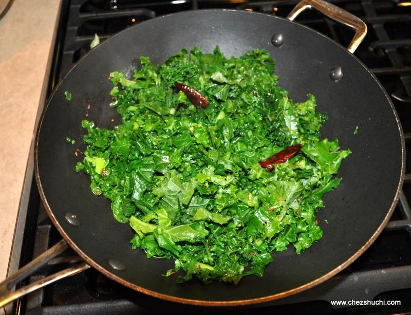 kale cooking