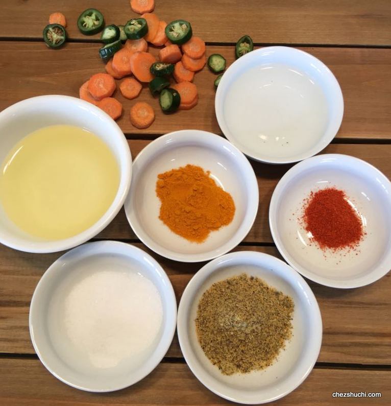 carrot and pepper pickle ingredients