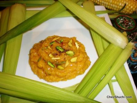 makai ka halwa/ corn pudding