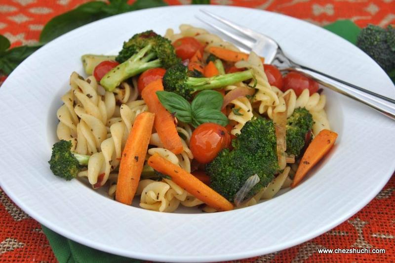 Rotini with vegetables