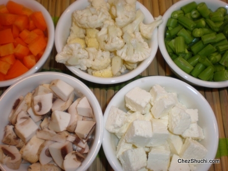 Baked veg ingredients