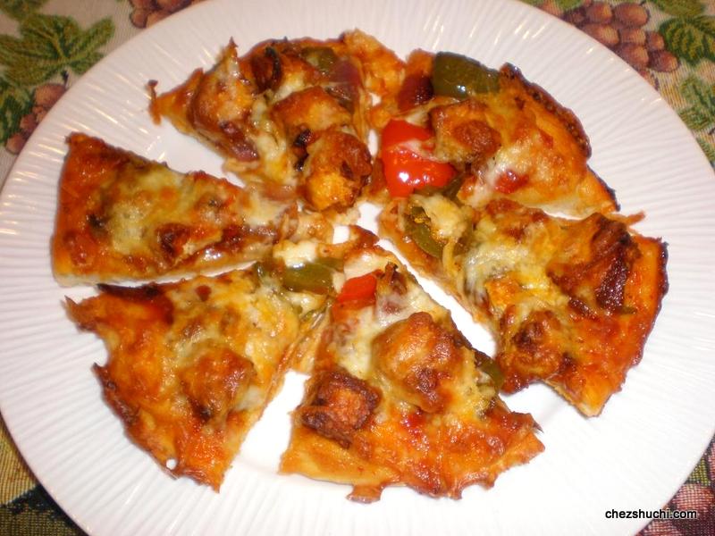 chili paneer pizzao