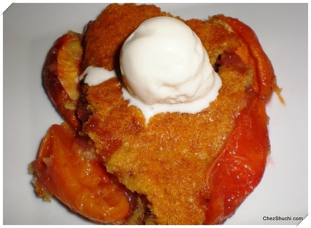 Peach and Strawberry Cobbler