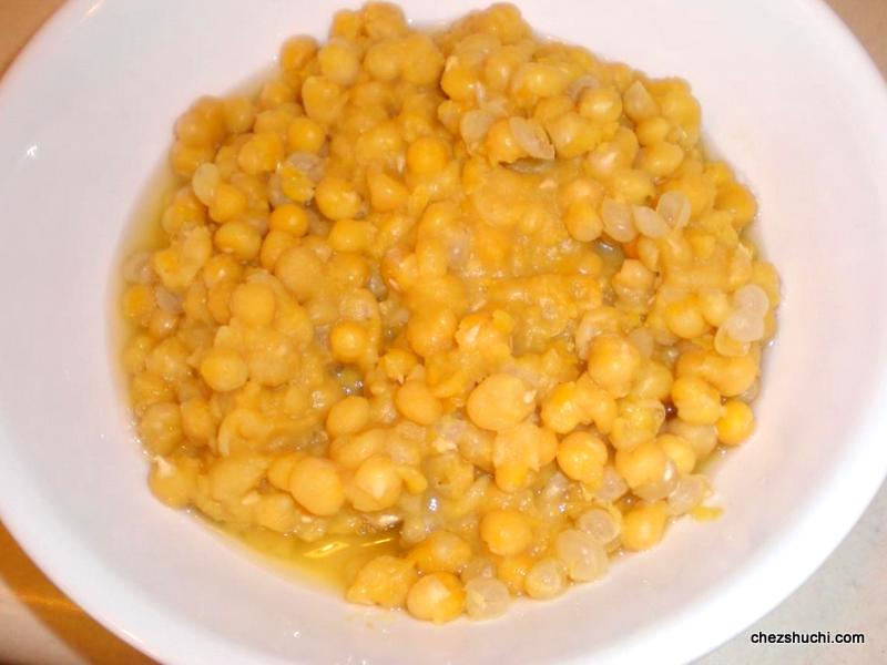 cooked white peas