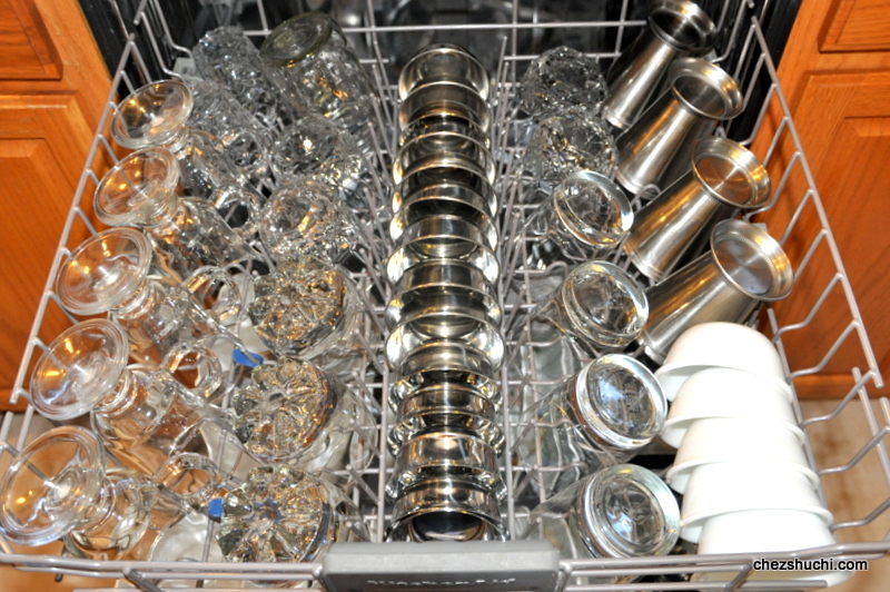 loading a dishwasher