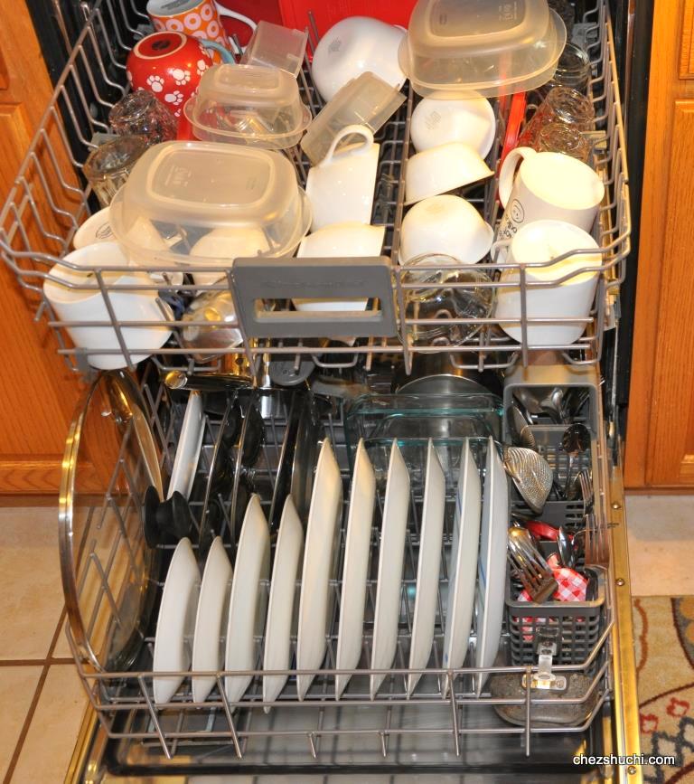 loading a dishwasher