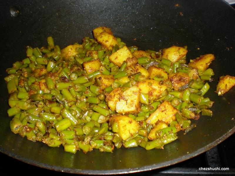 french beans cooking