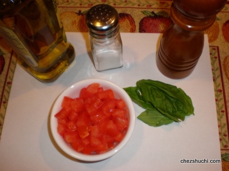 ingredients for Bruschetta