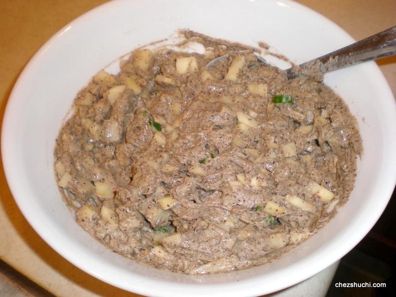 kuttu and potato batter