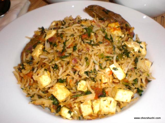 methi paneer pulav