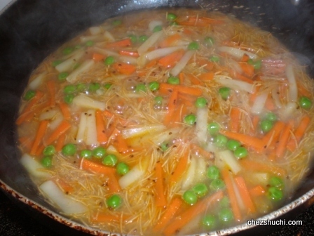 sewai added in the tender veggies