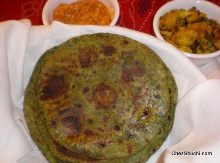 spinach paratha