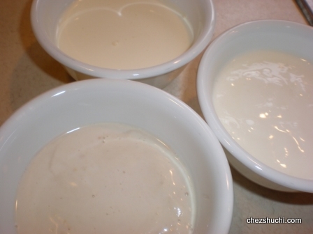 cashew paste, yogurt (dahi) and fresh cream 