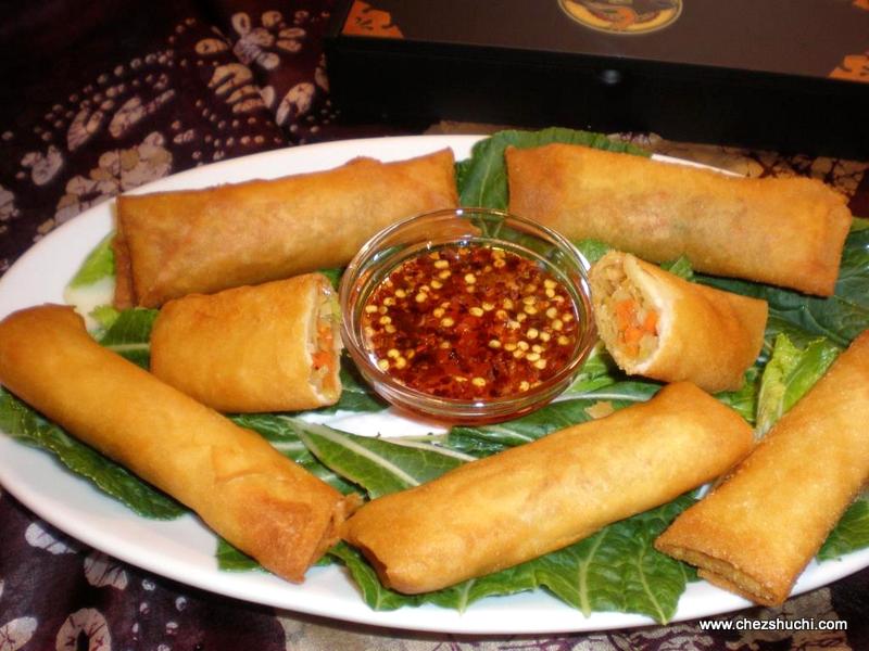 spring Rolls with Sweet Chili Dip