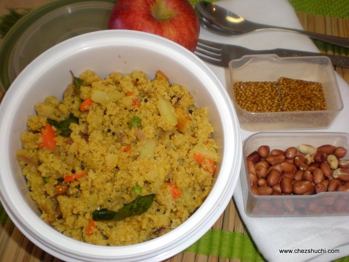 Upma for lunch box