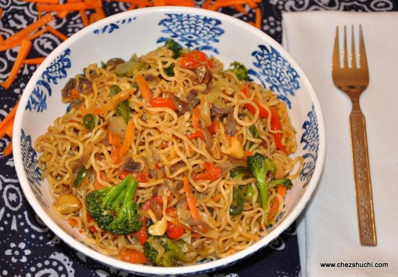 Vegetable and Cashew Chow Mein