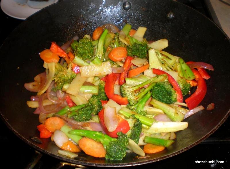 veggies for red curry 