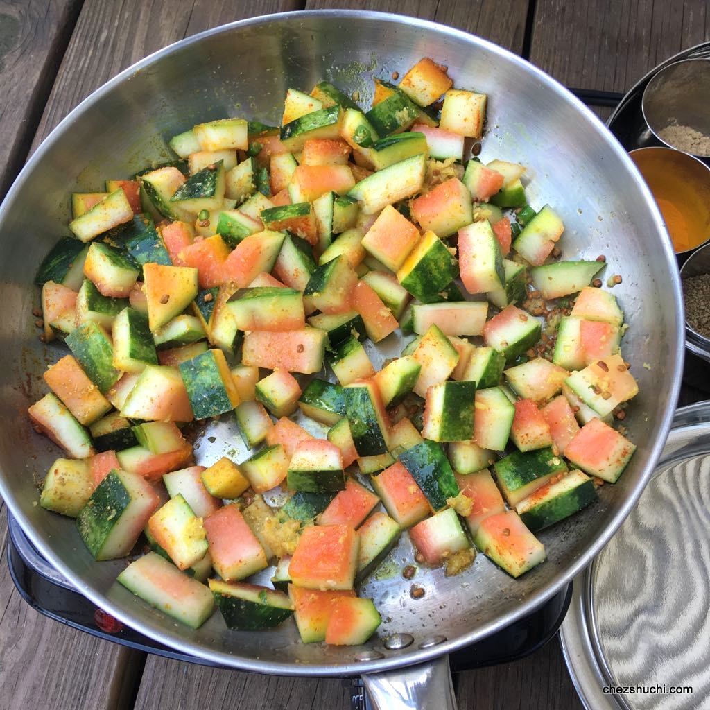 watermelon rind sabji